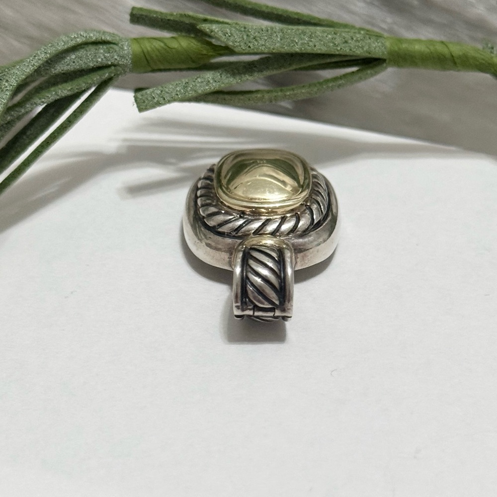 David Yurman .925 14K Gold Albion Enhancer Pendant - Picture 4 of 7